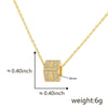 Wholesale Copper Letter Necklace Pendant Electroplated Inlaid Zircon For Girls