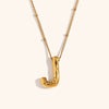 Wholesale Copper Letter Pendant Necklace With Bamboo Chain And Electroplating Treatment