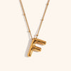 Wholesale Copper Letter Pendant Necklace With Bamboo Chain And Electroplating Treatment