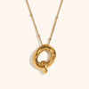 Wholesale Copper Letter Pendant Necklace With Bamboo Chain And Electroplating Treatment