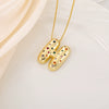 Wholesale Copper Letter Pendant Necklace With Smooth Color And Zircon Inlay Hip Hop Style Creative And Personalized