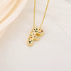 Wholesale Copper Letter Pendant Necklace With Smooth Color And Zircon Inlay Hip Hop Style Creative And Personalized
