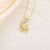 Wholesale Copper Letter Pendant Necklace With Smooth Color And Zircon Inlay Hip Hop Style Creative And Personalized