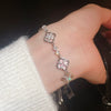 Wholesale Copper Letter Zirconia Inlayed Fashion Exquisite Cold Style Light Luxury High End Feeling Temperament Women's Bracelet