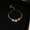 Wholesale Copper Letter Zirconia Inlayed Fashion Exquisite Cold Style Light Luxury High End Feeling Temperament Women's Bracelet