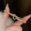 Wholesale Copper Letter Zirconia Inlayed Fashion Exquisite Cold Style Light Luxury High End Feeling Temperament Women's Bracelet