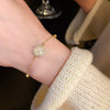 Wholesale Copper Letter Zirconia Inlayed Fashion Exquisite Cold Style Light Luxury High End Feeling Temperament Women's Bracelet