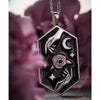 Wholesale Copper Light Luxury Geometric Carved Rose Pendant Necklace With Electroplating For Women