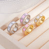 Wholesale Copper Light Luxury Geometric Oil Dropping Enamel Open Ring Jewelry For Women With Electroplating