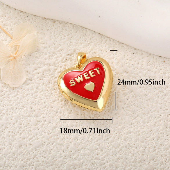 Wholesale Copper Love Christmas Elk Pendant Necklace With Heart Shape Geometric Letters Zirconia Design