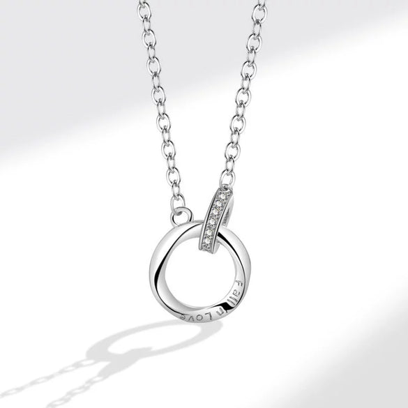 Wholesale Copper M?bius Strip Double Ring Women's Necklace With Animals Zodiac Pattern Electroplated Fashion Elegant Clavicle Chain