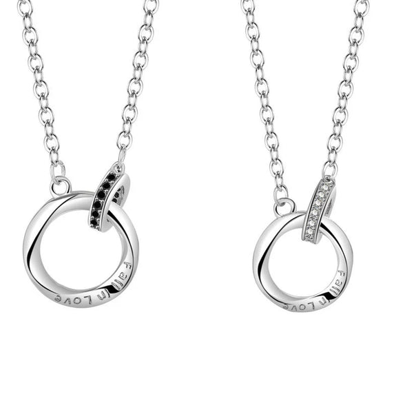 Wholesale Copper M?bius Strip Double Ring Women's Necklace With Animals Zodiac Pattern Electroplated Fashion Elegant Clavicle Chain
