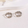 Wholesale Copper Mesh Earrings With Geometric Pattern And Electroplating Treatment For Women