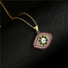 Wholesale Copper Micro Inlaid Pendant Necklace With Geometric Pattern For Women Copper Plated 18K Gold