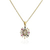 Wholesale Copper Micro Inlaid Pendant Necklace With Geometric Pattern For Women Copper Plated 18K Gold