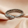 Wholesale Copper Micro Inlaid Zircon Winding Snake Ring Animal Style Electroplated For Women