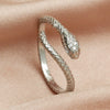 Wholesale Copper Micro Inlaid Zircon Winding Snake Ring Animal Style Electroplated For Women