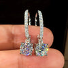 Wholesale Copper Microinlaid Diamond Zircon Geometric Earrings For Women