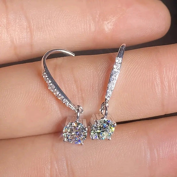 Wholesale Copper Microinlaid Diamond Zircon Geometric Earrings For Women
