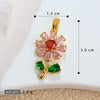 Wholesale Copper Microinlaid Flower Necklace With Zircon And Oil Painting Pendant For Women Electroplated Fashionable And Versatile Clavicle Chain Jewelry
