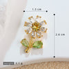 Wholesale Copper Microinlaid Flower Necklace With Zircon And Oil Painting Pendant For Women Electroplated Fashionable And Versatile Clavicle Chain Jewelry