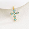 Wholesale Copper Microinlaid Zircon Cross Necklace Women's Retro Light Luxury Highend Clavicle Chain Elegant Allmatch Accessories