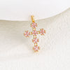 Wholesale Copper Microinlaid Zircon Cross Necklace Women's Retro Light Luxury Highend Clavicle Chain Elegant Allmatch Accessories