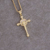 Wholesale Copper Microinlaid Zircon Cross Pendant Hiphop Necklace Electroplated Unisex