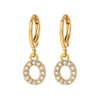 Wholesale Copper Microinlaid Zircon Letter Earring For Women