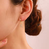 Wholesale Copper Microinlaid Zircon Letter Earring For Women