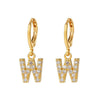Wholesale Copper Microinlaid Zircon Letter Earring For Women