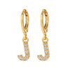 Wholesale Copper Microinlaid Zircon Letter Earring For Women