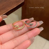 Wholesale Copper Microinlaid Zircon Snakeshaped Open Women's Ring With Electroplating