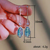 Wholesale Copper Microinlaid Zircon Tassel Elegant Geometric Earrings