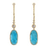 Wholesale Copper Microinlaid Zircon Tassel Elegant Geometric Earrings