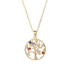 Wholesale Copper Microinlaid Zircon Tree Of Life Pendant Ochain Necklace With Electroplating Treatment Natural Plant Style For Women