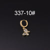 Wholesale Copper Microinlay Irregular Animals Zodiac Ear Buckle Piercing Earrings Jewelry