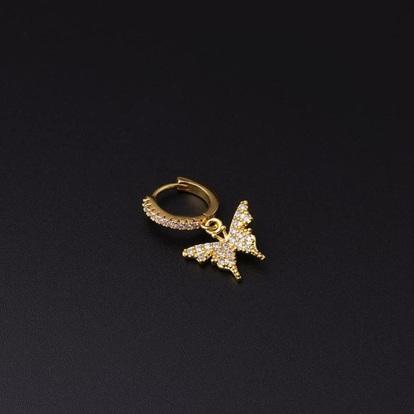 Wholesale Copper Microinlay Irregular Animals Zodiac Ear Buckle Piercing Earrings Jewelry