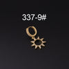 Wholesale Copper Microinlay Irregular Animals Zodiac Ear Buckle Piercing Earrings Jewelry