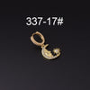 Wholesale Copper Microinlay Irregular Animals Zodiac Ear Buckle Piercing Earrings Jewelry