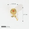 Wholesale Copper Micropaved Flower Pendant Women's Necklace