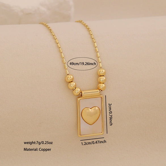 Wholesale Copper Microplated 18K Imitation Shell Cross Virgin Pendant Necklace Jewelry