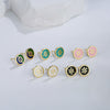 Wholesale Copper Mini Exquisite Earrings Geometric Minimalist Retro Style For Female