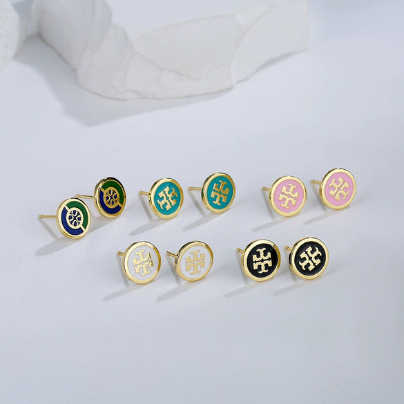 Wholesale Copper Mini Exquisite Earrings Geometric Minimalist Retro Style For Female