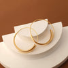 Wholesale Copper Minimalist Geometric Round Earrings With Real Gold Plating