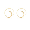 Wholesale Copper Minimalist Geometric Round Earrings With Real Gold Plating