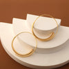 Wholesale Copper Minimalist Geometric Round Earrings With Real Gold Plating