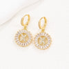 Wholesale Copper Minimalist Letter Zircon Earrings