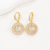 Wholesale Copper Minimalist Letter Zircon Earrings