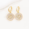 Wholesale Copper Minimalist Letter Zircon Earrings